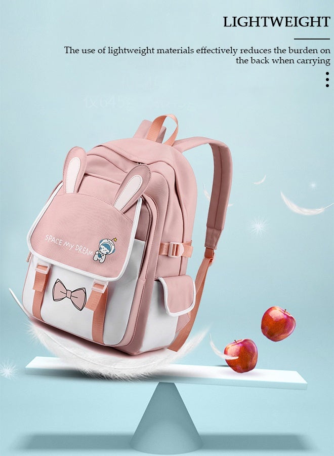 DUNISO Lightweight Girl's School Backpack with Pencil Case Waterproof Book Bag with Compartments for Teen Girl Kid Students Elementary Kids' School Bag With Large Capacity - Image 2