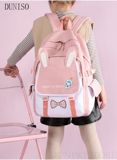 DUNISO Lightweight Girl's School Backpack with Pencil Case Waterproof Book Bag with Compartments for Teen Girl Kid Students Elementary Kids' School Bag With Large Capacity  - Image 3