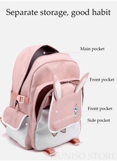 DUNISO Lightweight Girl's School Backpack with Pencil Case Waterproof Book Bag with Compartments for Teen Girl Kid Students Elementary Kids' School Bag With Large Capacity  - Image 5