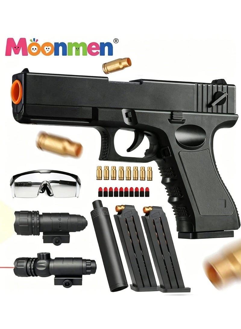 Moonmen Soft Bullet Gun Toy, Shell Ejection Toy Gun, Foam Blaster Pistol Toys with Magazine and EVA Bullets, Children's Gift - Image 1