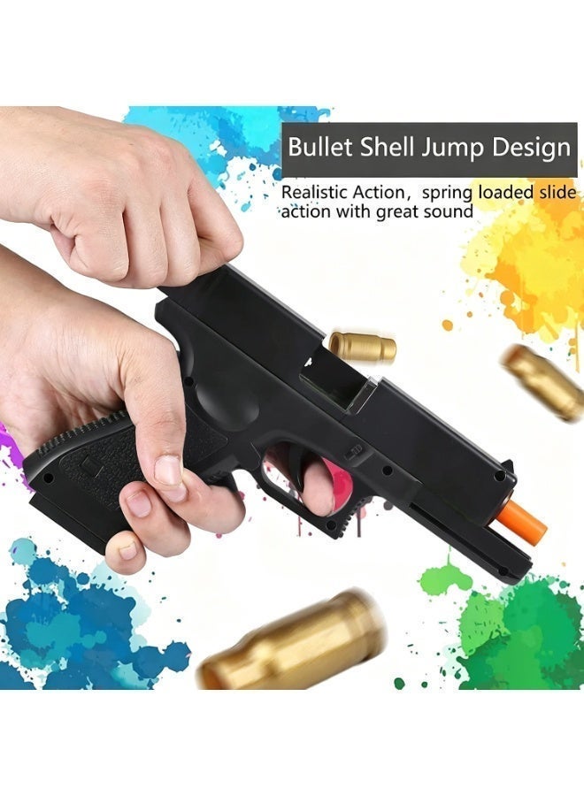Moonmen Soft Bullet Gun Toy, Shell Ejection Toy Gun, Foam Blaster Pistol Toys with Magazine and EVA Bullets, Children's Gift - Image 3