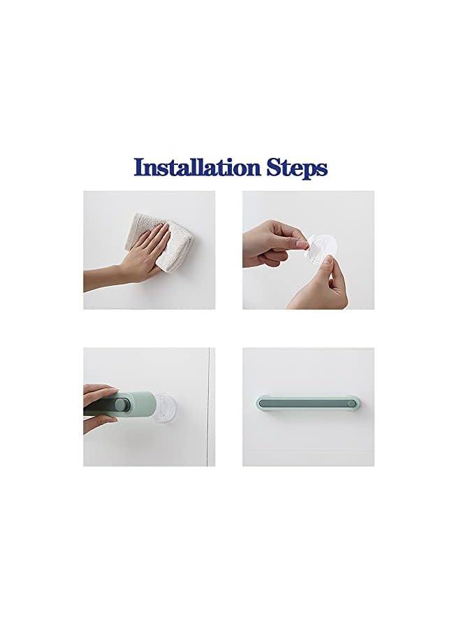 Raxoom Slippers and Towel Holder for Bathroom Shoe Organizers Towel Bar Folding Holder Shoes Hanger Wall Mounted Slippers and Towel Organizer Rack 2pcs (Green) - Image 5