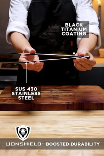 DALSTRONG Chef Tweezers Professional Kitchen Tongs- 12" high-precision Tweezer Tongs for Cooking - Stainless Steel Black w/vTitanium Coating -BBQ, Plating, Multi-use - Image 5