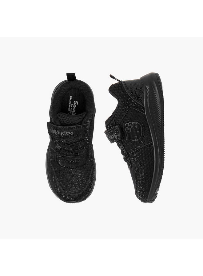 Hello Kitty أحذية مدرسية مزينة للفتيات مع إغلاق بخطاف وحلقة - Image 1