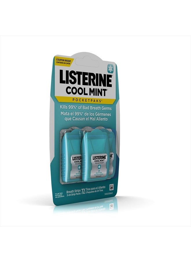Listerine Pocketpaks Breath Strips, Cool Mint, 72 Count  - Image 4