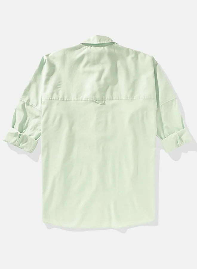 امريكان ايجل Pocket Detail Button Down Oversized Shirt