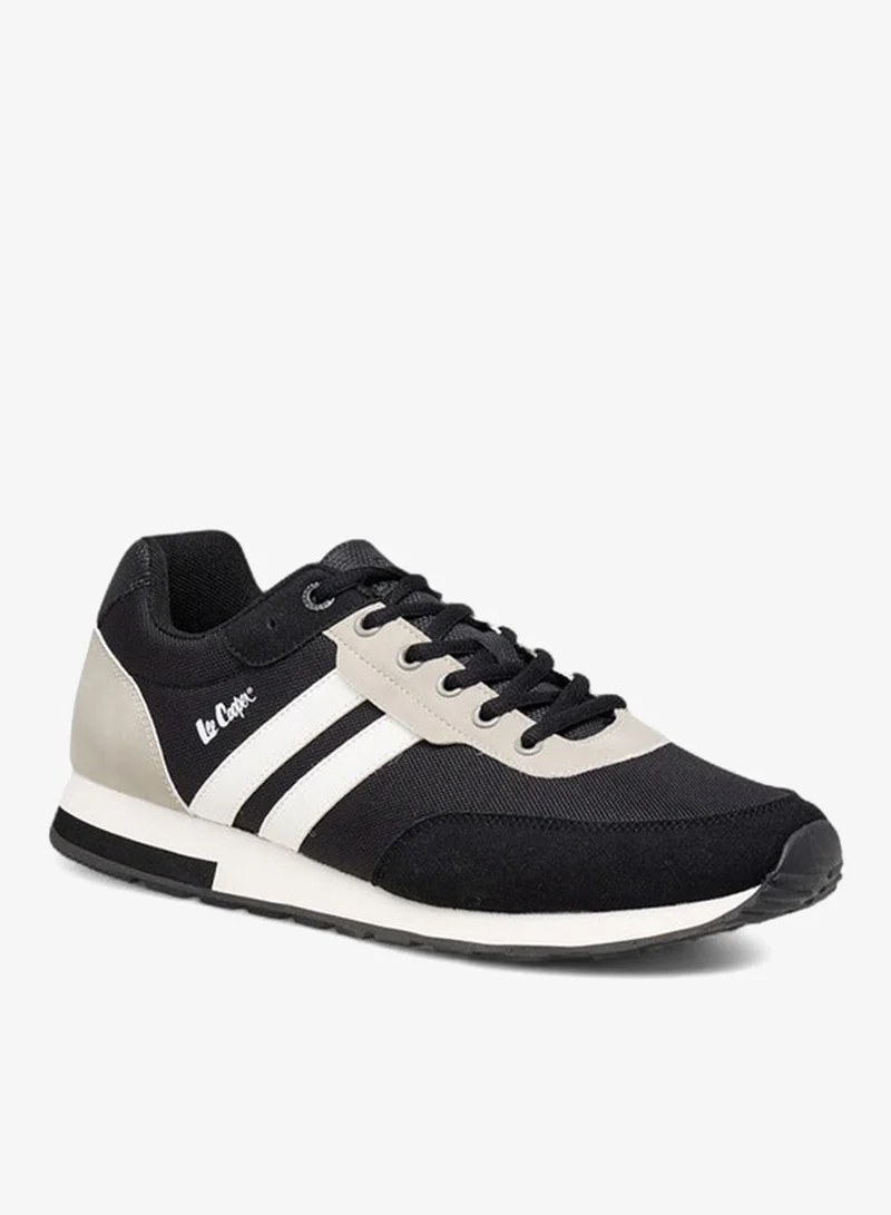 Lee Cooper Men's Panelled Sneakers with Lace-Up Closure