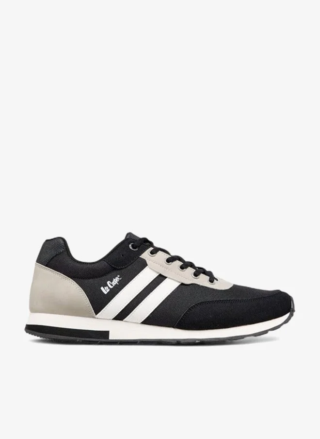Lee Cooper Men's Panelled Sneakers with Lace-Up Closure
