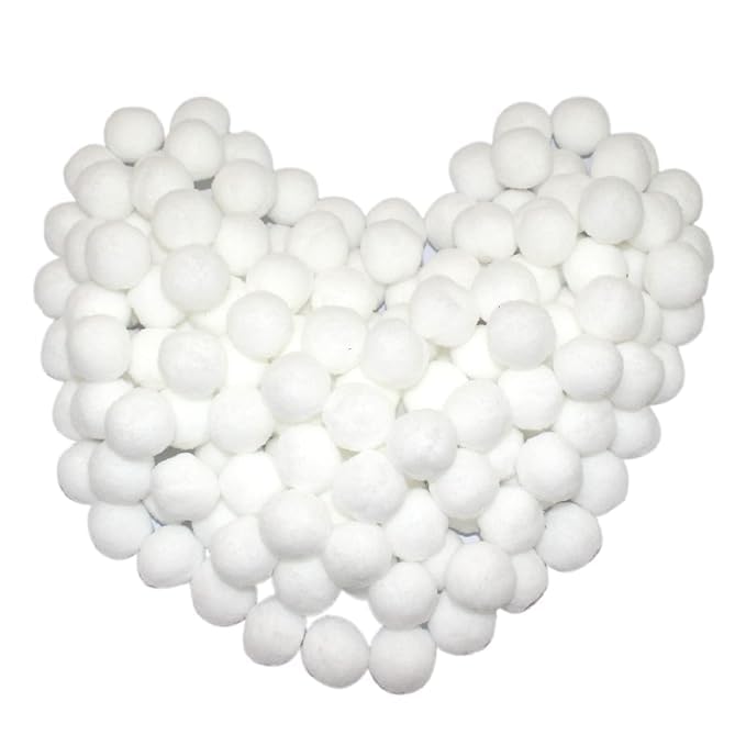 Bhavya Enterprises 100 Pieces Pom Poms 1 Inch Craft Pom Poms Puff Balls for DIY Arts, Crafts Projects, Christmas Home Decorations, Decorations for Party, Home Decor, Baby Shower Gifts etc (White) - Image 1