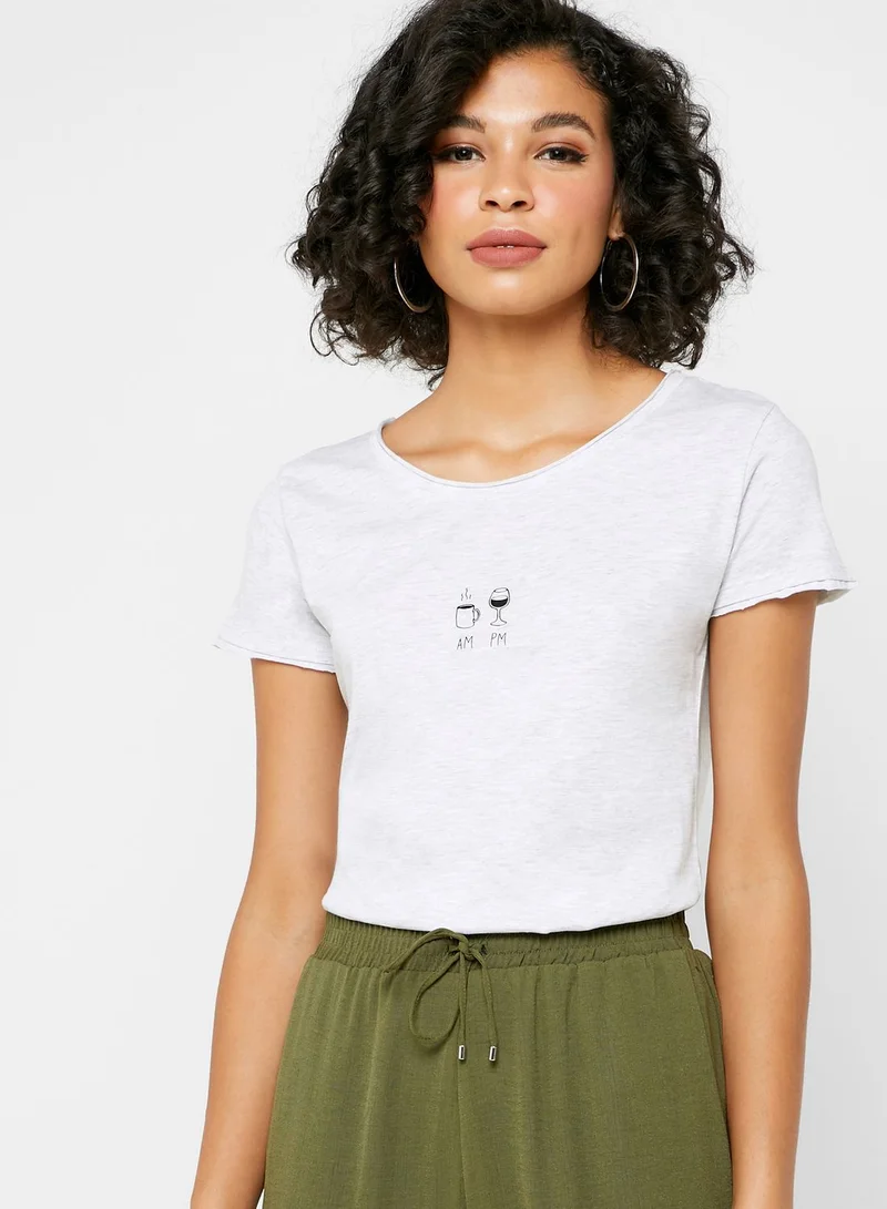 Reserved Minimalist Print T-Shirt