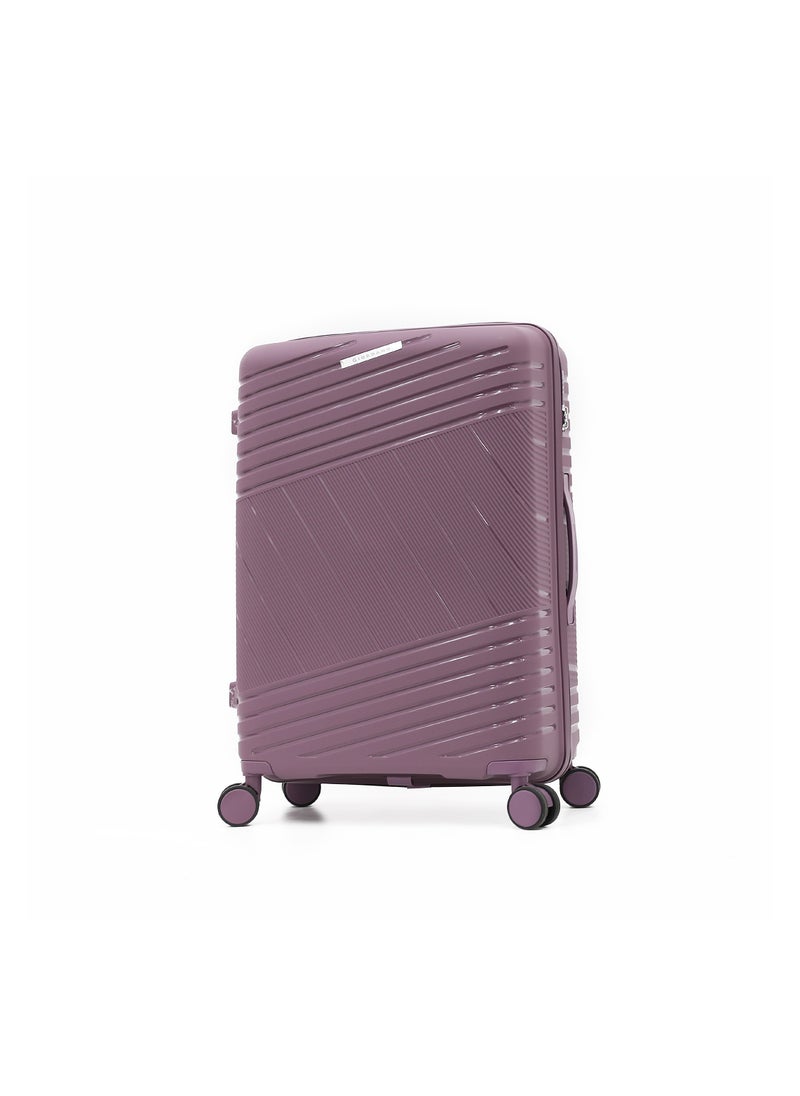 GIORDANO Unbreakable Hardshell PP Luggage Set with 8 Wheels Thick Shell Multi Layer PP 3 Pieces Set, 20, 24, 28 Inch (Purple)  - Image 2