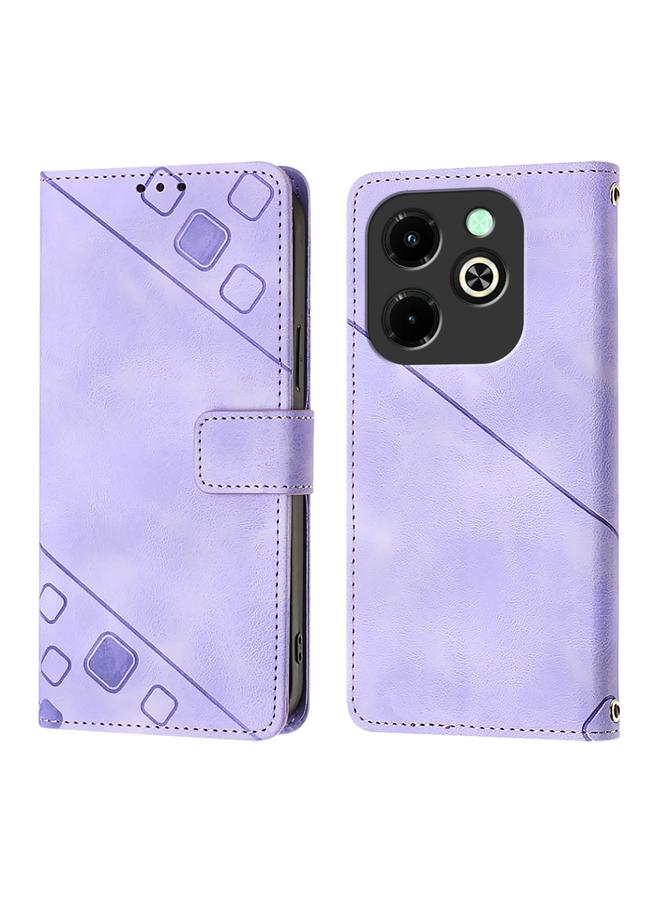 اس-توب جراب لهاتف Infinix Hot 40i مصنوع من الجلد المنقوش - Image 2