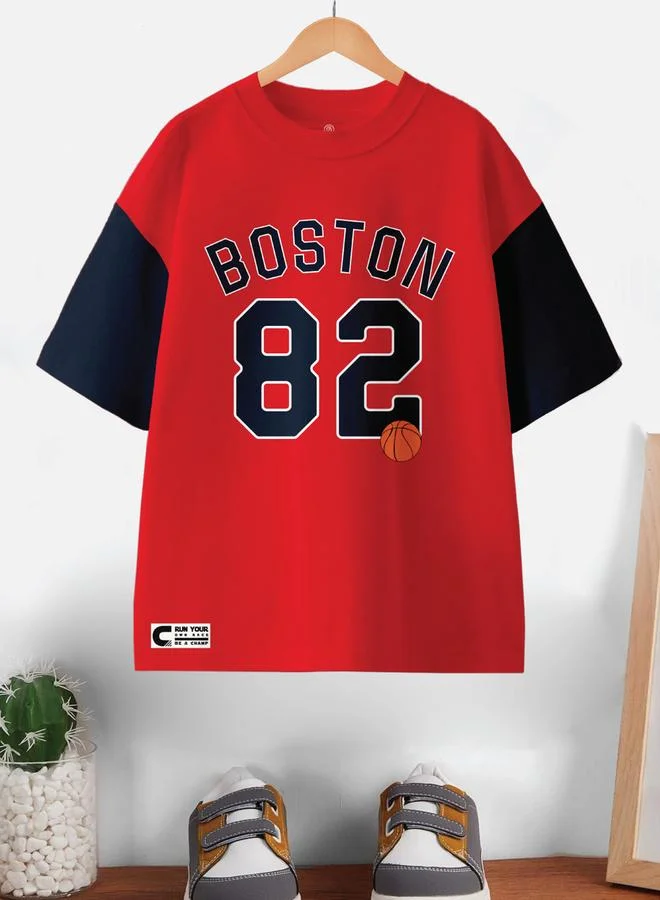 كوديز تيشيرت أطفال بوسطن قطني واسع