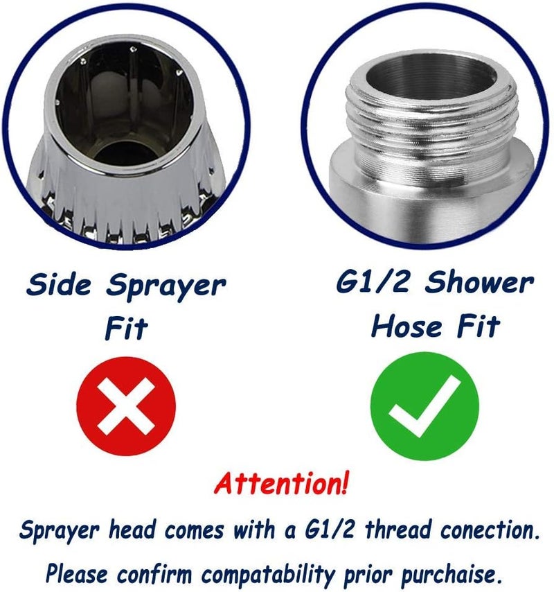 abay Stainless Steel Sprayer Head w/Thermal Grip-Bidet Spray w/Brushed Chrome Finish - Cloth Diaper Shattaf - Pet Wash - Image 2