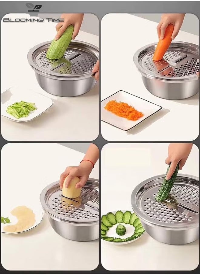 BLOOMING TIME Multifunctional Stainless Steel Kitchen Basin 3-Piece Set  - Image 2