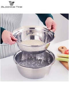 BLOOMING TIME Multifunctional Stainless Steel Kitchen Basin 3-Piece Set  - Image 3