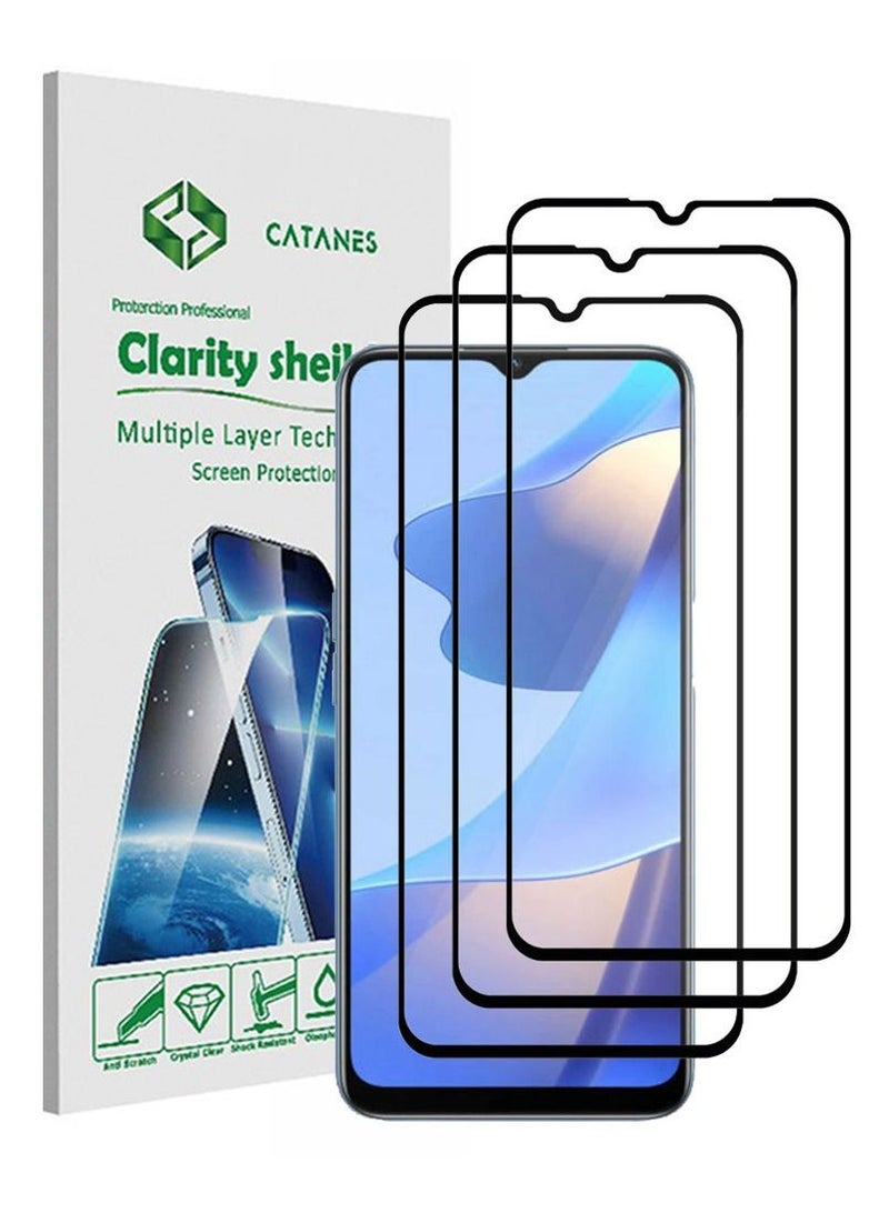 CATANES 3 Pack For Oppo A54s Screen Protector Tempered Glass Full Glue Back - Image 1