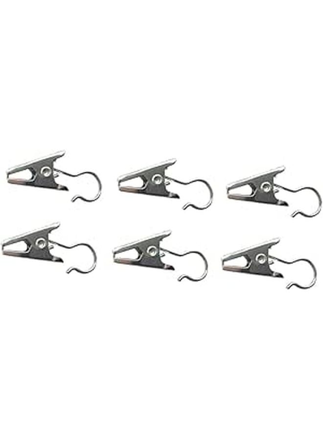 Heavy Duty Iron Curtain Clips Waterproof Drapes Hangers 50pcs Silver - Image 1