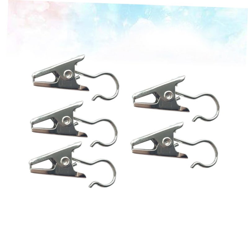 Heavy Duty Iron Curtain Clips Waterproof Drapes Hangers 50pcs Silver - Image 4