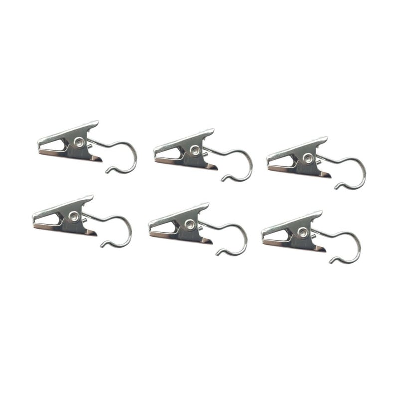 Heavy Duty Iron Curtain Clips Waterproof Drapes Hangers 50pcs Silver - Image 2