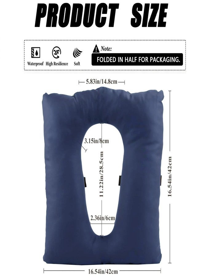 Could Spark Bedside Commode Cushion, Soft Padded Toilet Seat with Fixing Straps, Waterproof PU Leather Pad for Seniors Elderly, Universal Fit Shower Seat Cushion for Commode Chair Toilet Seat (Blue) - Image 4