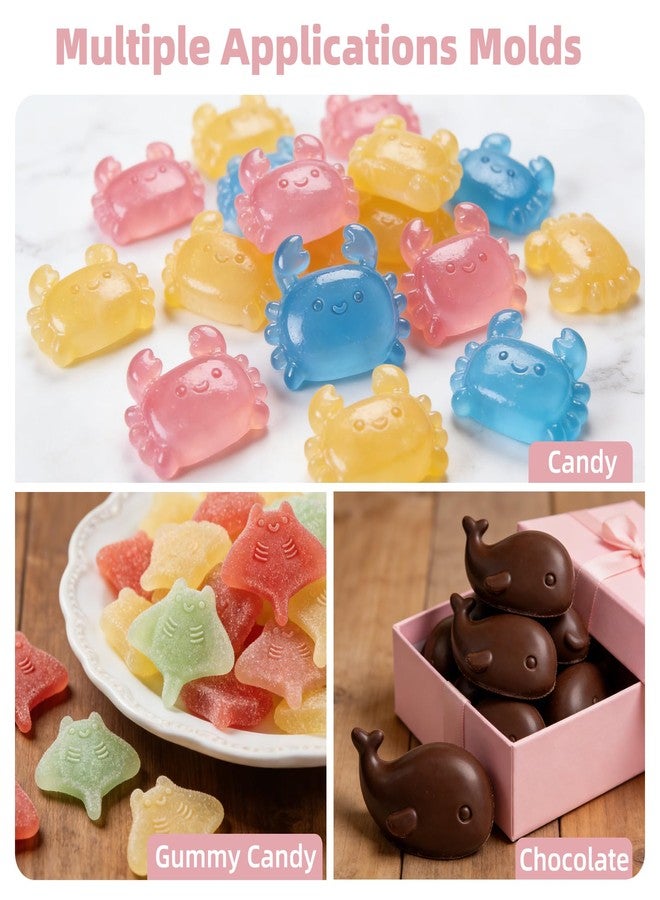 Fu Store Ice Cube Tray Shell Silicone Ice Cube Trays with Cute Marine Life Shapes Cubes Easy to Release Perfect for Freezer Home, Kitchen, Drinks, Cocktail, Coffee, Chocolate Mold (Pink) - Image 2