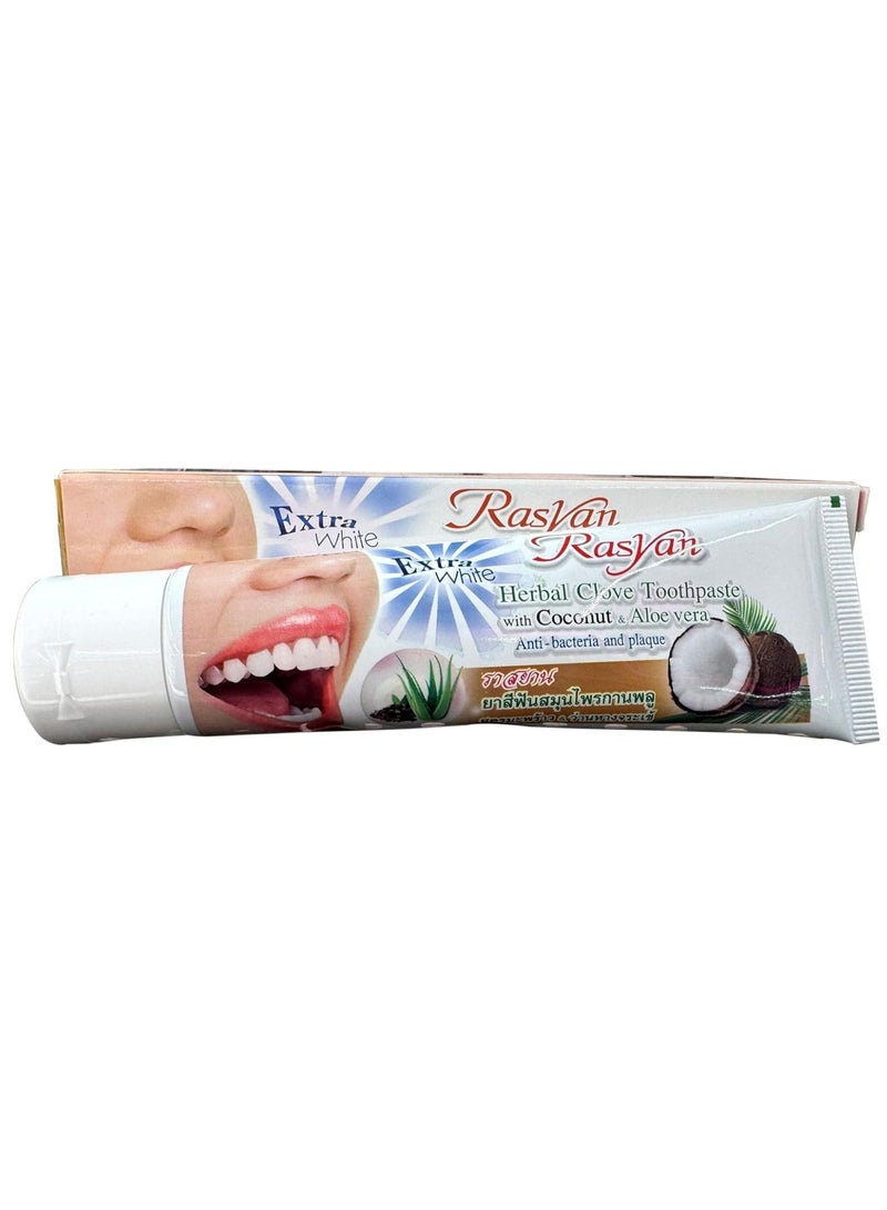 Rasyan Herbal Clove Toothpaste with Coconut & Aloe Vera 100g – Herbal Formula for Healthy Teeth & Gums - Image 2