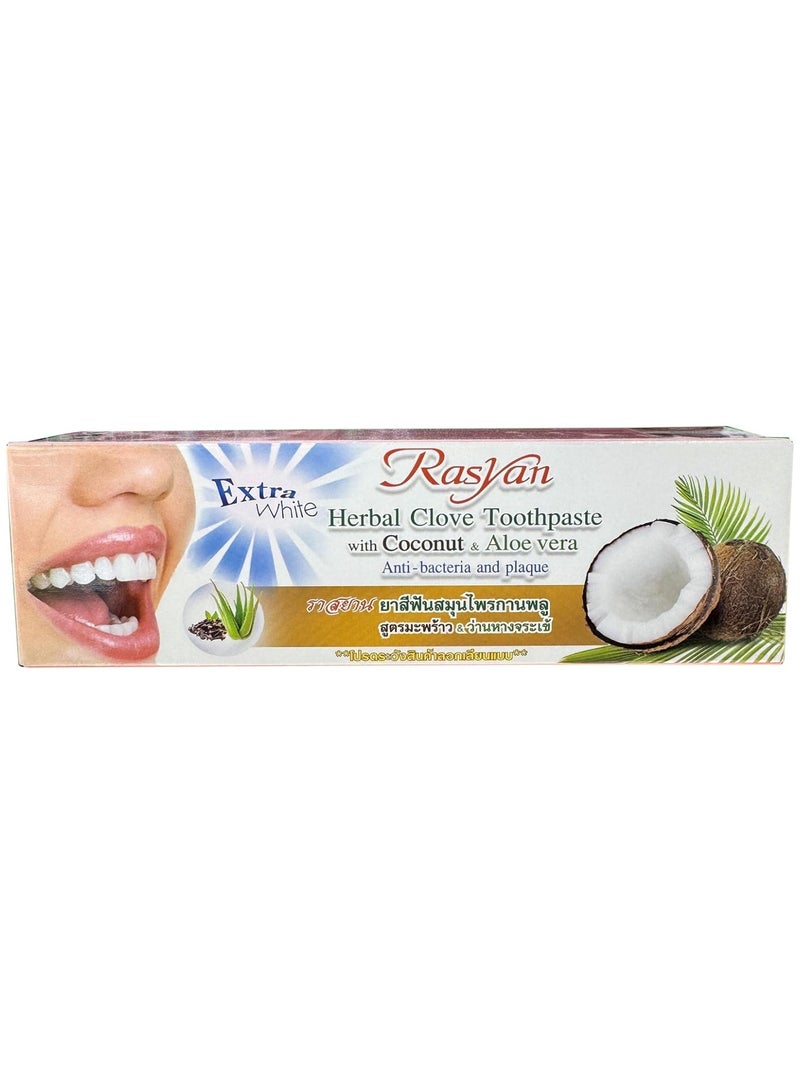Rasyan Herbal Clove Toothpaste with Coconut & Aloe Vera 100g – Herbal Formula for Healthy Teeth & Gums - Image 1