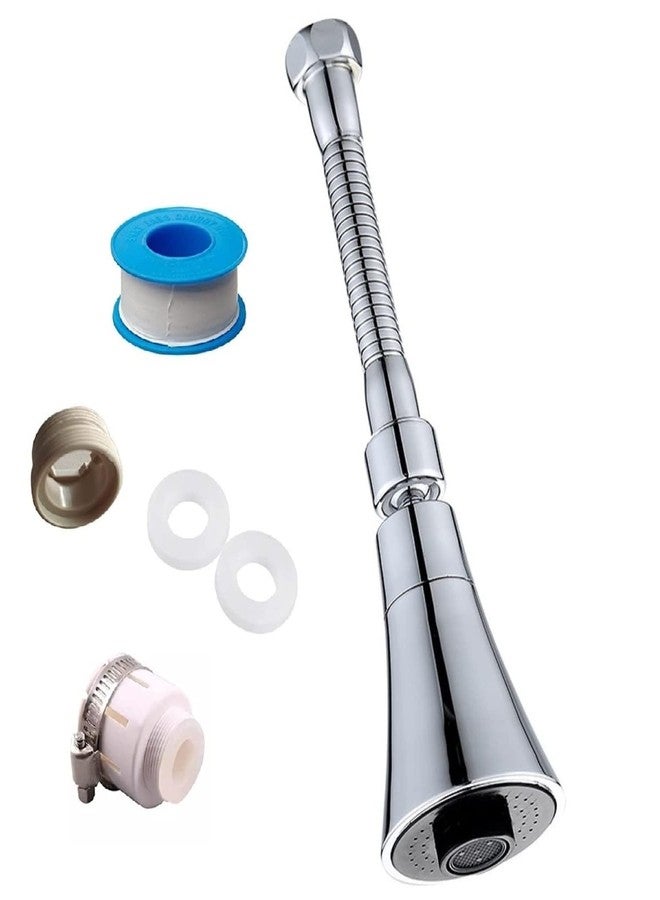 AKRIZA 2 Modes Water Swivel Faucet Extension with Nozzle 360 Degree Kitchen Tap Aerator Water Saving Faucet Sprayer Rotatable Water Bubbler Aerator for Bathroom and Kitchen Accessories Items - Image 1
