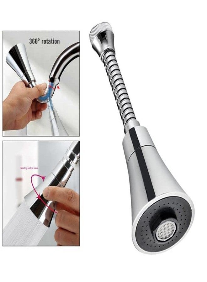 AKRIZA 2 Modes Water Swivel Faucet Extension with Nozzle 360 Degree Kitchen Tap Aerator Water Saving Faucet Sprayer Rotatable Water Bubbler Aerator for Bathroom and Kitchen Accessories Items - Image 5