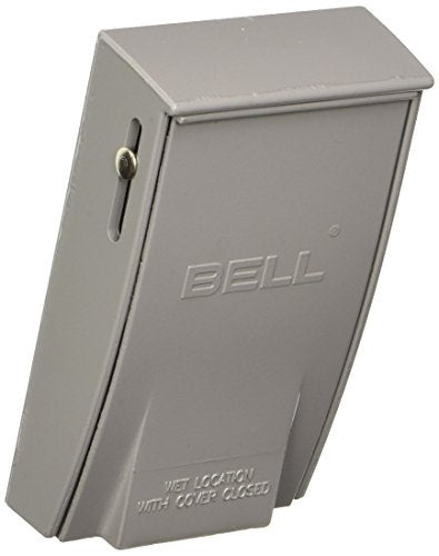 Bell 1-Gang RAYNTITE Weatherproof Cover, Vertical, 1.710 in. Dia., Gray - Image 3