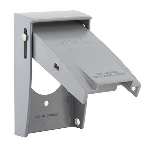 Bell 1-Gang RAYNTITE Weatherproof Cover, Vertical, 1.710 in. Dia., Gray - Image 2