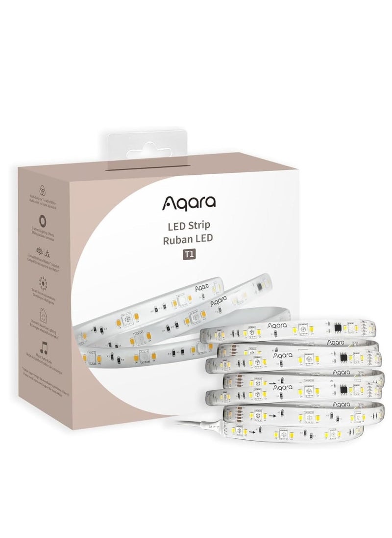 أكارا شريط LED T1 مع المادة، يتطلب محور Zigbee 3.0، أضواء شريط LED 6.5 قدم RGB+IC مع 16 مليون لون/تأثيرات متدرجة بيضاء/قابلة للضبط، يدعم Apple Home وAlexa  - Image 1