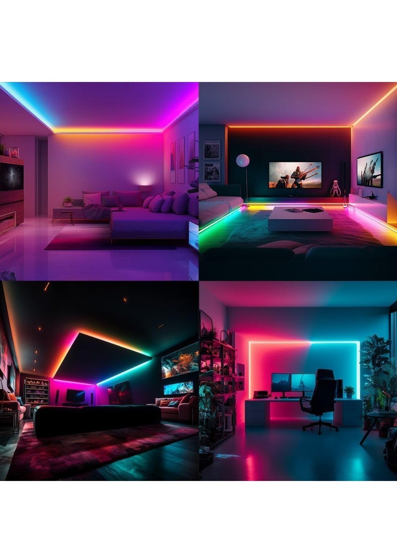 أكارا شريط LED T1 مع المادة، يتطلب محور Zigbee 3.0، أضواء شريط LED 6.5 قدم RGB+IC مع 16 مليون لون/تأثيرات متدرجة بيضاء/قابلة للضبط، يدعم Apple Home وAlexa  - Image 3
