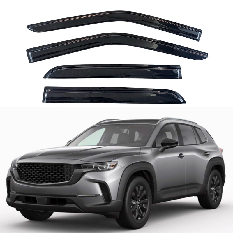 KPY Window Visor Compatible with Mazda CX5 20172024 CX5 4PC Rain Guard Side Window Vent Deflectors TapeOn Mugen Style 2017 2018 2019 2020 2021 2022 2023 2024