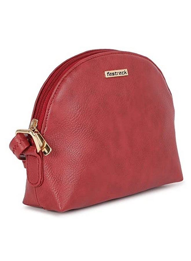 Fastrack Women‚Äôs Round Small Everyday Sling Bag (Bright Maroon) - Image 4