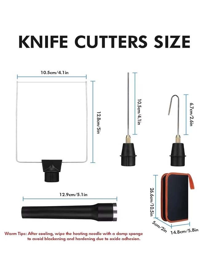 تشورود مجموعة نحت الرغوة، قلم قطع كهربائي محمول من رغوة البوليسترين، أداة قطع 3 في 1 من البوليسترين الساخن، قلم قطع ستايروفوم ساخن مع حقيبة حمل للنقش والكتابة، إسفنجة - Image 2