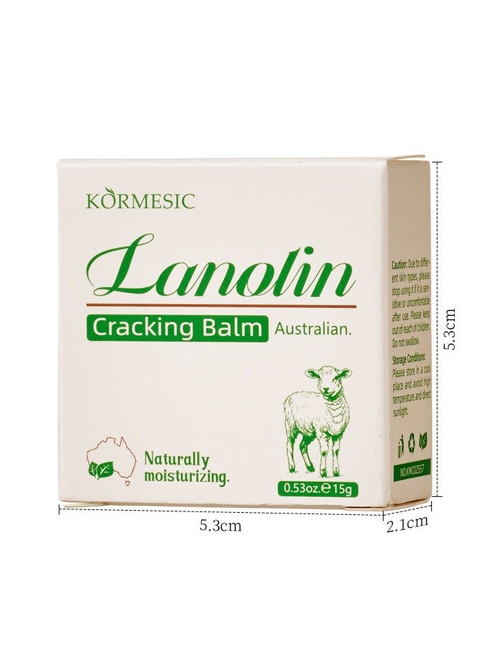 Kormesic زيت الأغنام متصدع الجلد إصلاح كريم 15 جرام ترطيب عميق والجلد مهدئ - Image 1