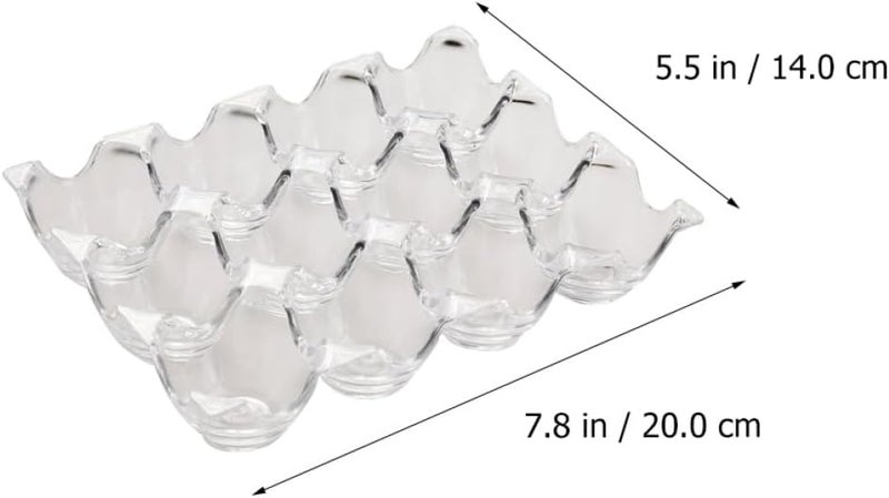 Wide range usage design Luxshiny Acrylic 12-grid Egg Storage Container Egg Tray Refrigerator Holder Anti-collision Case for Kitchen and Home Use Flexible usage build - Image 2