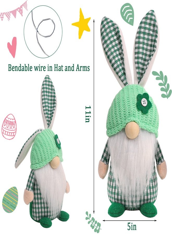 CRCZK Easter Gnomes Decorations, 2 Pcs Plush Easter Bunny Handmade Swedish Tomte Elf Stuffed Doll Rabbit Gifts Cute Easter Faceless Dwarf Bunny Household Ornaments, Home Decor - Image 3