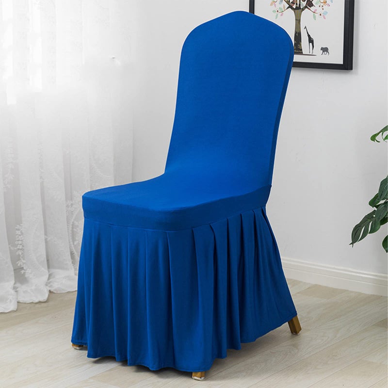 Dimatic Dimatic Dining Room Chair Covers Set of 2  Stretch Parsons Slipcovers with Skirt Super Fit Spandex Chair Seat Protector Cover for Dining Room  Hotel  Ceremony (Blue) - Image 2