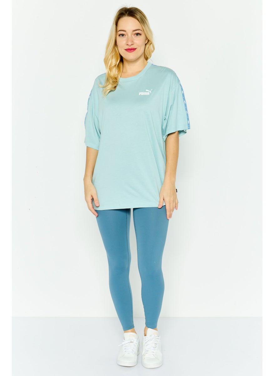 PUMA Women Relaxed Fit Short Sleeve Outdoor T-Shirt, Turquoise  - Image 4