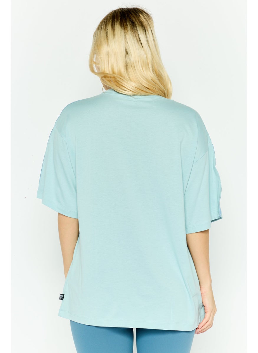 PUMA Women Relaxed Fit Short Sleeve Outdoor T-Shirt, Turquoise  - Image 2