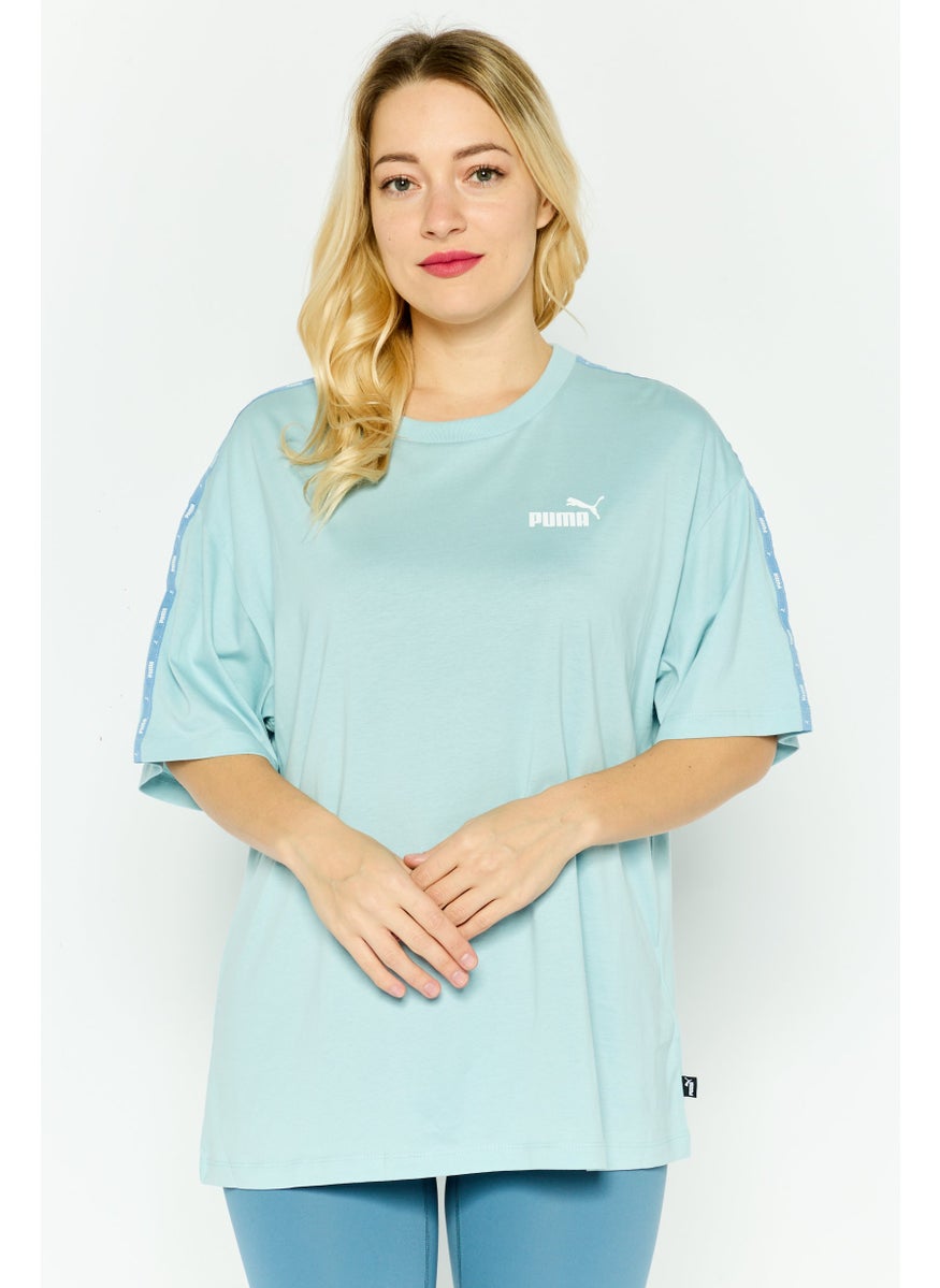 PUMA Women Relaxed Fit Short Sleeve Outdoor T-Shirt, Turquoise  - Image 1