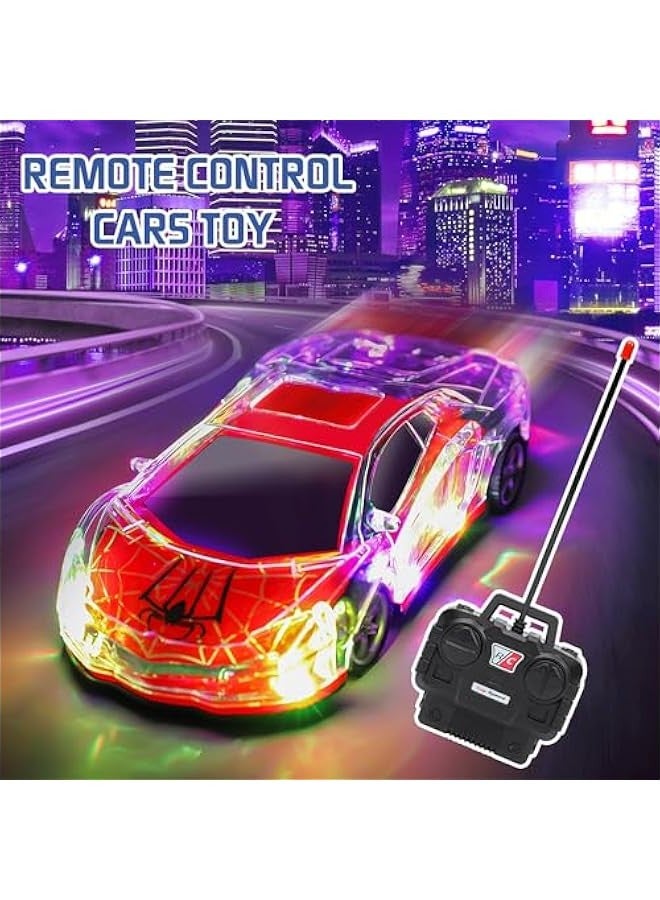 Loquat Remote Control Car for Boys - Splder Themed Cars with Cool Light Mini RC Racing Car 1:24 Sport Hobby RC Car Toys   Birthday Surprise for Kids Boy Fans - Image 3