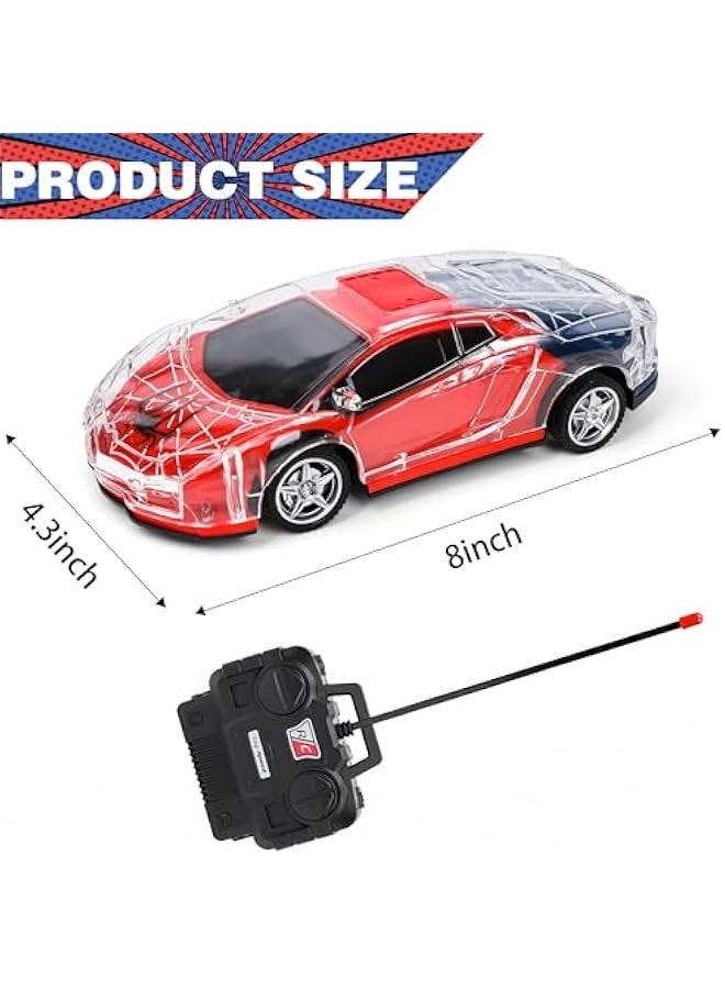 Loquat Remote Control Car for Boys - Splder Themed Cars with Cool Light Mini RC Racing Car 1:24 Sport Hobby RC Car Toys   Birthday Surprise for Kids Boy Fans - Image 2