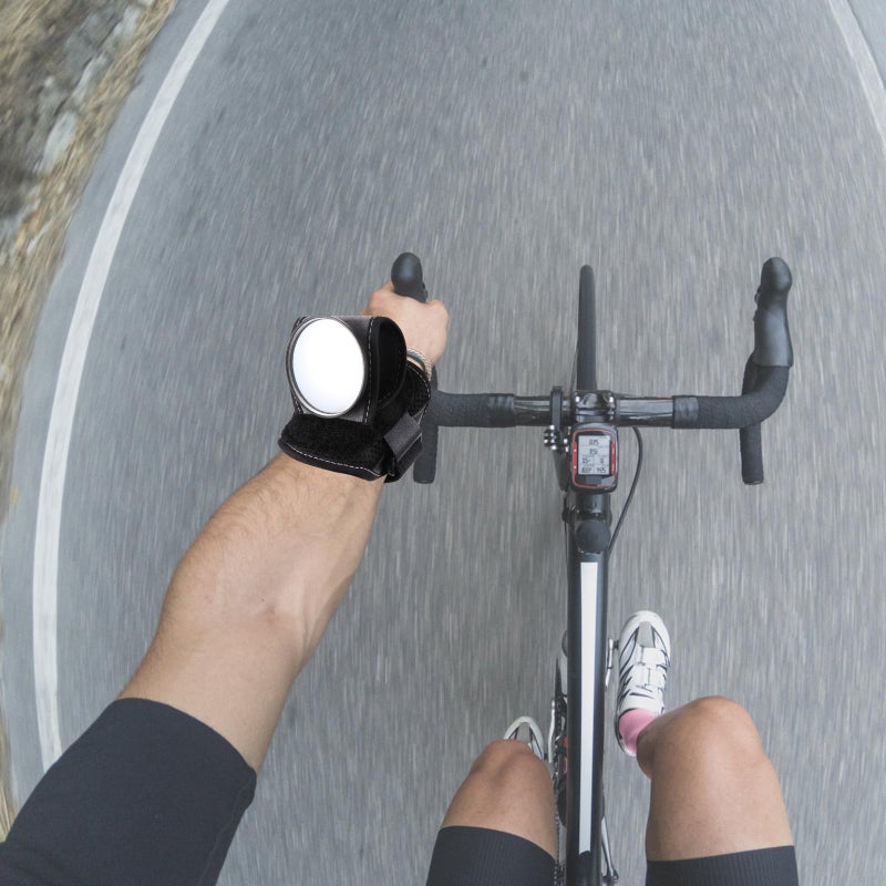 360 Degree Rotating Rear View Wristband Mirror with Retroreflector for Bicycle Cycling Safety - Image 5
