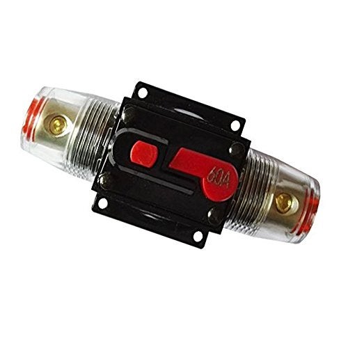 ZOOKOTO 60 Amp Circuit Breaker with Manual Reset Fuse Holder Solar Panel Fuse for Auto Car Marine Boat Stereo Switch Audio Inverter System Protection - Image 1