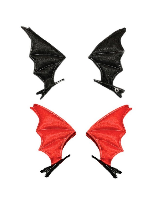 BBTDIN Halloween Bat Wing Clip Halloween Devil Wing Hair Clips Halloween Black Bat Wing Pin Bhwh14 (Seta) - Image 1