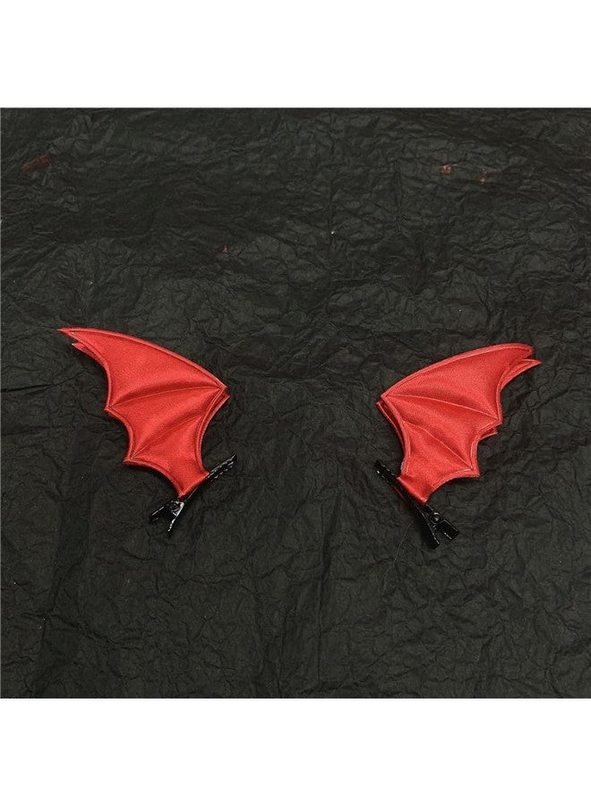 BBTDIN Halloween Bat Wing Clip Halloween Devil Wing Hair Clips Halloween Black Bat Wing Pin Bhwh14 (Seta) - Image 4